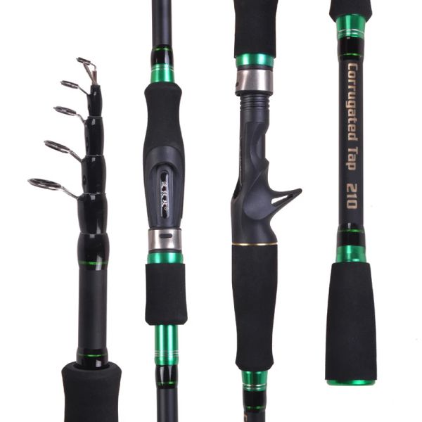 Ruten Carbon Fiber 1,82,7 M Ultraleicht Gewicht Spinning/Casting Angelrute Teleskop Casting Rod Tackle