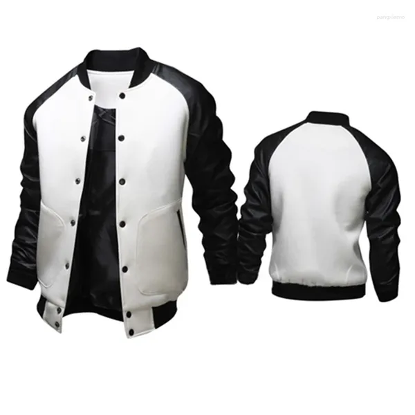 Jaquetas masculinas casuais hip hop jaqueta de beisebol homens moda streetwear retalhos chaqueta hombre anime