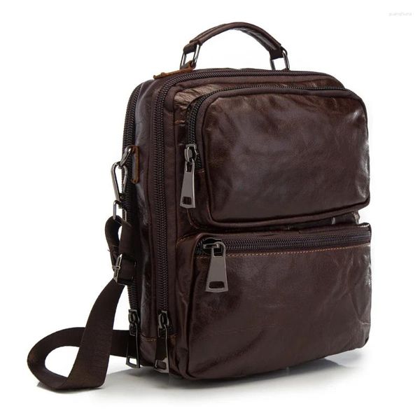 Borsa in pelle originale moda maschile design casual borsa a tracolla messenger tracolla borsa da viaggio borsa per tablet da 10 pollici per uomo 3020