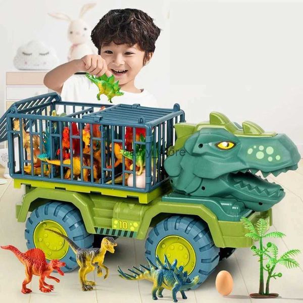 Diecast Model otomobil araba oyuncakları dinozorlar taşıma araç aracı Indominus Rex Jurassic World Park Kamyon Model Oyunu Çocuklar için Doğum Günü Hediyeleri2403