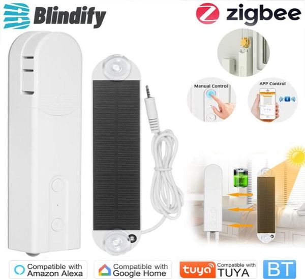 Управление умным домом Blindify Zigbee Tuya WiFi Voice Солнечные жалюзи Драйвер моторизованный цепной роликовый двигатель, совместимый с Google Alexa1536176