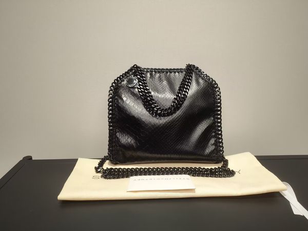 Tasarımcı Çantası Stella McCartney Falabella Büyük Kadınlar Tote Siyah Lüks Alışveriş Zincir Çantaları Cüzdan Deri Çantalar Omuz Kalitesi Crossbody 119 657