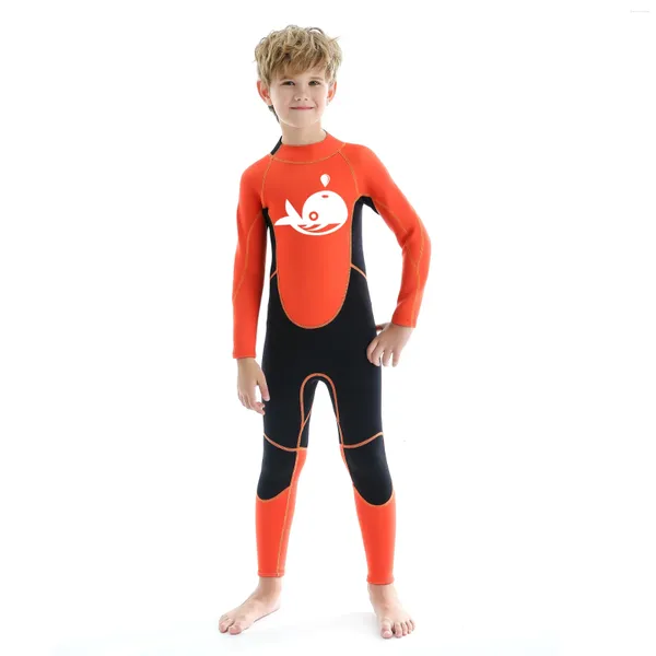 Kadın Mayo Neopren Wetsuit 2,5 mm Çocuklar için Sörf Dalış Takım Su Sporları Sıcak Mayo Döşeme Muhafızları Şnorkel Sörf Sörf