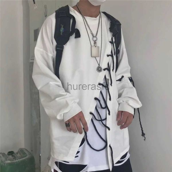 Herren Hoodies Sweatshirts New Mans Japanische Mode Street Style Spitze Hoodie Punk Loose Fit Designer Bunte Hip Hop Sweatshirts 24318