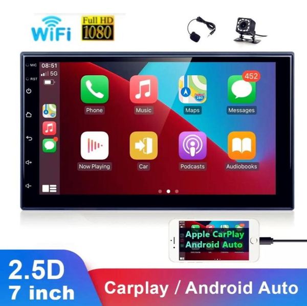 Yeni 2 Din Otomatik Radyo MP5 Multimedya Oyuncu Otomatik Radyo Otomobil Oynadı Android Dokunmatik Ekran Stereo Alıcı Çift Stereo GPS Navigat3813718