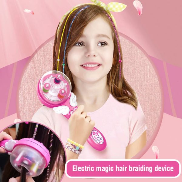 Ferramentas elétrica automática trança de cabelo diy trança penteado ferramenta torção trança máquina trança de cabelo tecer brinquedos para menina criança presente