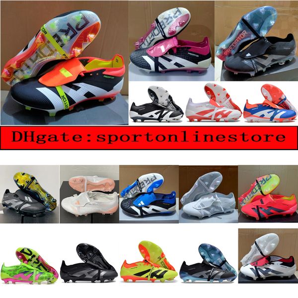 enviar saco língua Mens Football Boots Predator Accuracy FG Firm Ground Cleats Predator Accuracy.1 Leather Soccer Shoes Tops Outdoor Trainers scarpe calcio spikes new