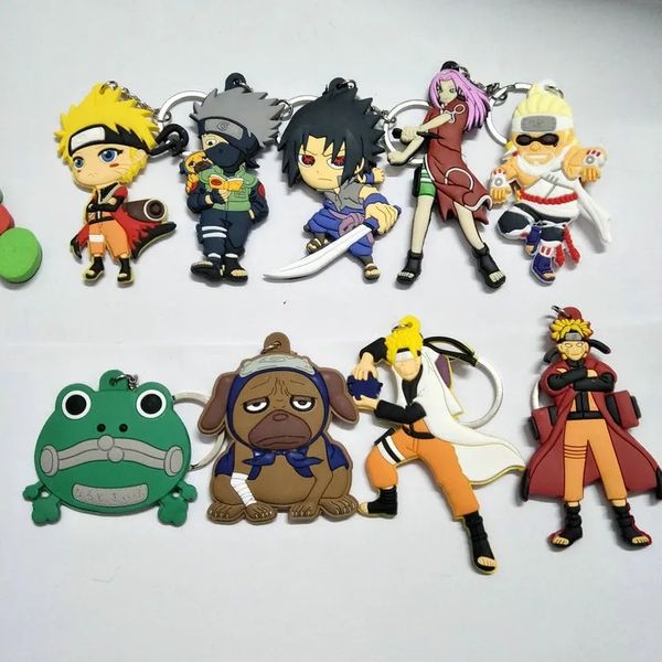 2024 portachiavi personaggio anime giapponese zaino decorazione ciondolo portachiavi ciondolo in gomma morbida in PVC