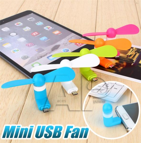 Mini ventola USB flessibile portatile Super Mute Cooler di raffreddamento per telefono di tipo C Android Samsung S7 edge con pacchetto 8212456