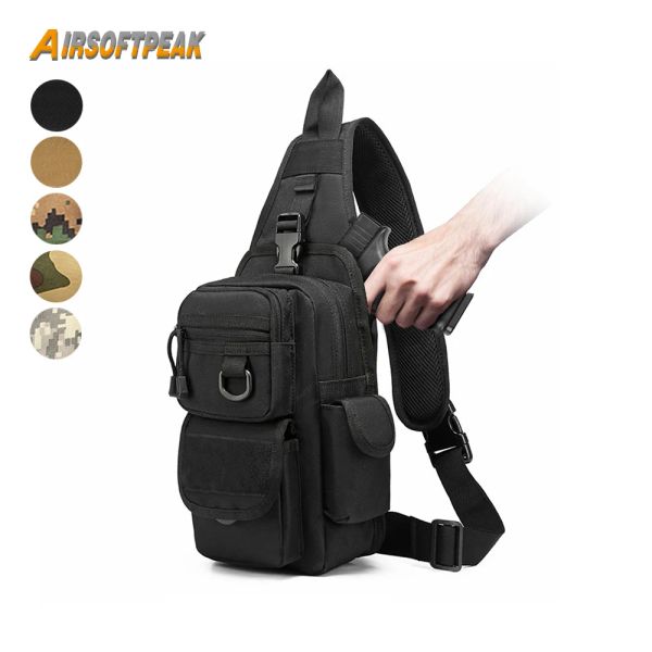 Bolsas de bolsa tática Bolsa de pistola escondida coldre de pistola Militar stap saco de pistola de pistola EDC pacote para acessório de caça de airsoft