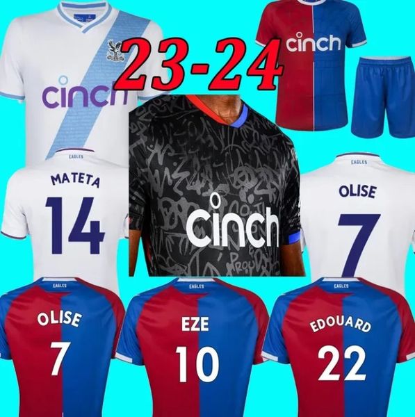 23 24 Crystal ZAHA EZE Palace Fußballtrikots 2024 J. AYEW EDOUARD MILIVOJEVIC SCHLUPP MATETA BENTEKE OLISE ANDERSEN MCARTHUR Fußballtrikots Herren Kinderset JJ 3.19