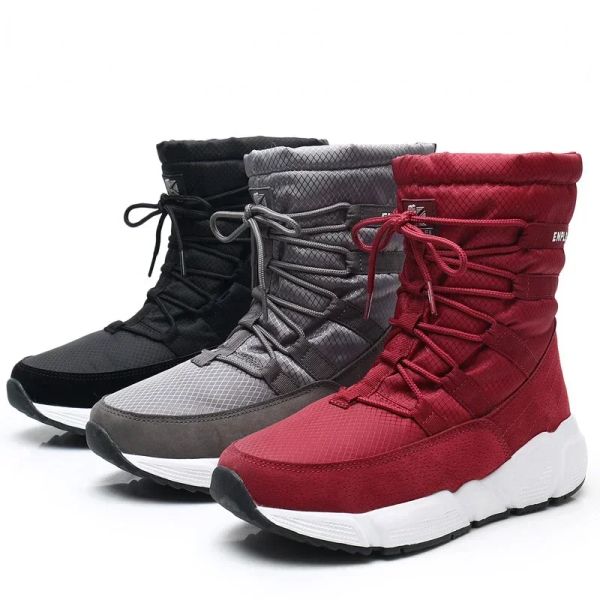 Botas botas de neve melhor 2023 produtos de venda plataforma de tendência de lã mantém bombas quentes bombas de pelúcia vermelha salto no tornozelo botas de inverno homens homens