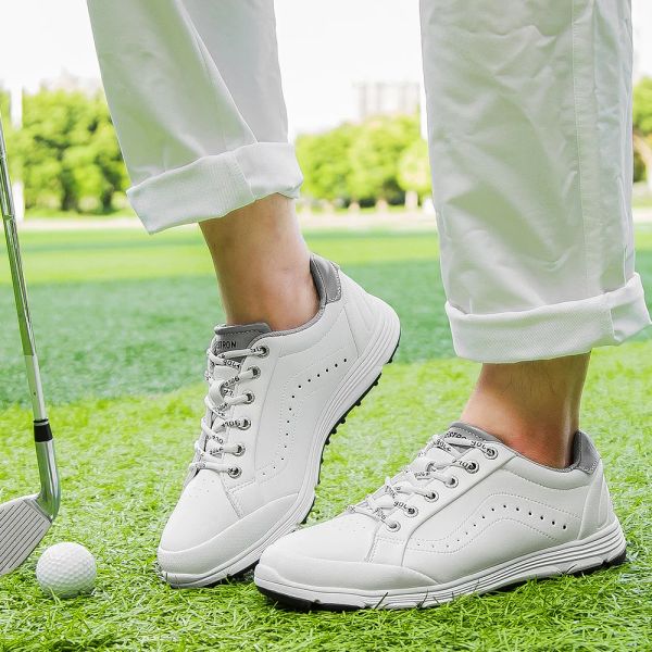Sapatos 2021 novos sapatos de golfe para homens profissionais de tênis esportes de golfe ao ar livre tênis de golfe à prova d'água Big Size 4048 Mens Mens Golfing Trainers
