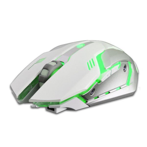 Mouse da gioco wireless originale autentico WOLF X7 7 colori Mouse da gioco ottico con retroilluminazione a LED 24GHz per Windows XPVista7814522324