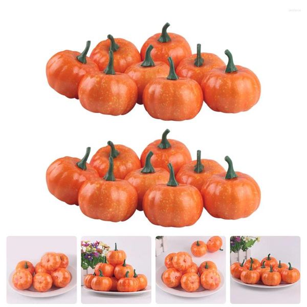 Flores decorativas 16 pçs simulação espuma abóbora modelos de halloween ornamentos decorações de casamento decorações para