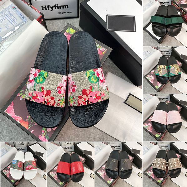 Designer italiano Gucces Luxury Brand Slifor Sandals Sandals Spavoni da stampa serpente Tiger Scappose estate Slipisti da piscina per le foglietti Scarpe da donna taglia 35-48