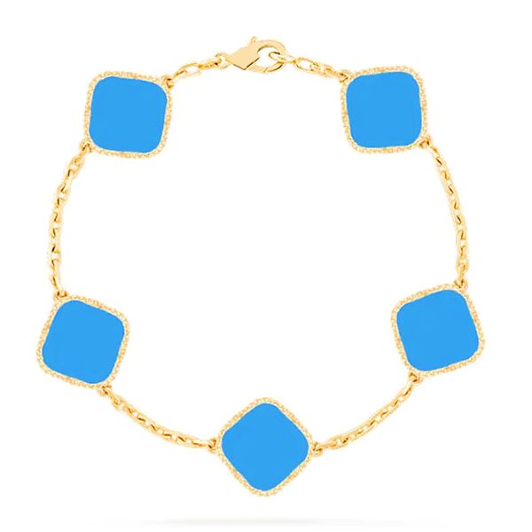 Ювелирные дизайнерские дизайнерские теннисные браслет четыре листовых ожерелья Clover Lobster Blcak Gold Agate Long 10 для женщин дочери учителей.