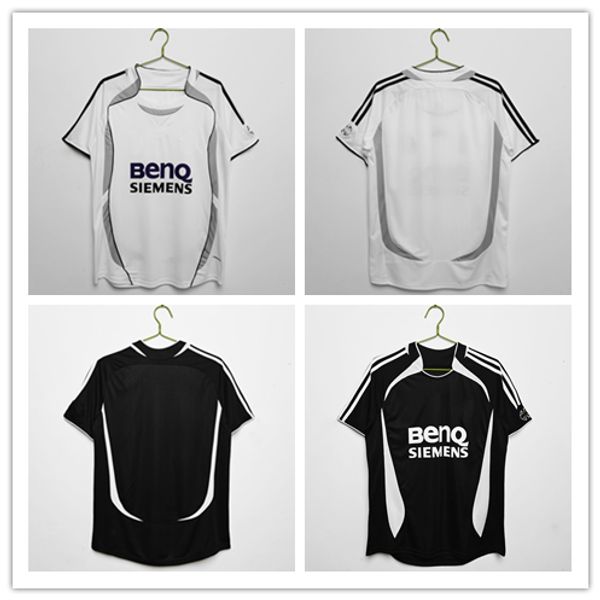 06 07 retro futebol esporte jerseys uniforme da equipe de futebol raul ronaldo beckham vintage clássico camisa de futebol treinamento de manga curta shir de foott