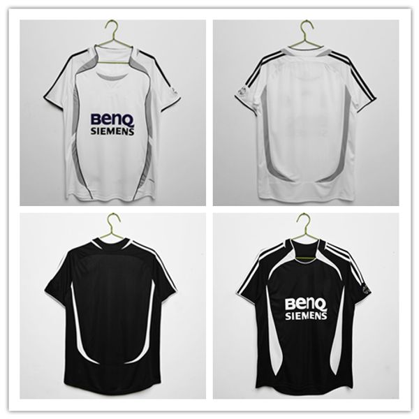 06 07 Retro-Fußball Sporttrikots Fußballmannschaftsuniform RAUL Ronaldo BECKHAM Vintage klassisches Fußballtrikot Training Kurzarm Shir de Foott