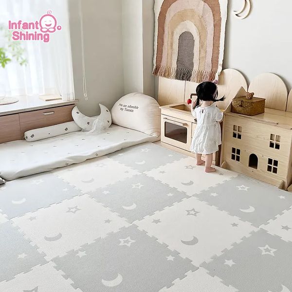 Baby-Spielmatte aus PE-Schaum, 60 x 60 x 2 cm, Aktivitätsmatte für Baby-Kinder, Puzzle-Teppich und Kinderzimmer, Ins Wind, Kinder-Pad, 2 cm dick, 240314