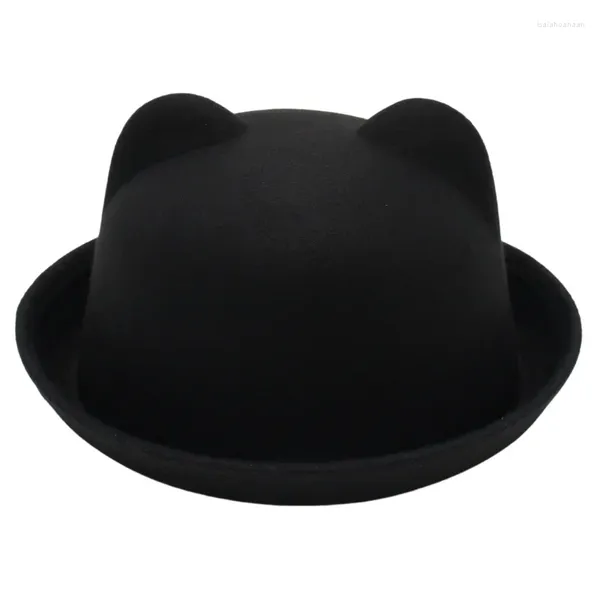 Береты для родителей и детей, повседневная шляпа-федора, однотонная джазовая купольная кепка, женская круглая мужская кепка-котел из искусственной шерсти, осенние фетровые шляпы для девочек
