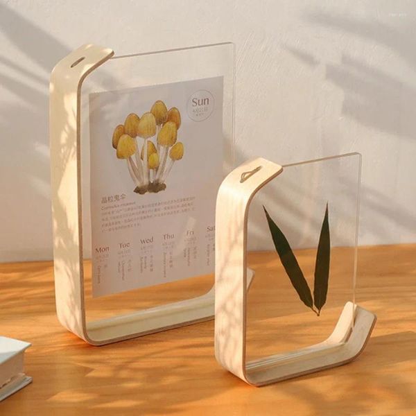 Rahmen Acryl Holz DIY Rahmen für digitale Pos Transparent Herbarium Display Halter Hochzeit Bild Kalender Dekor