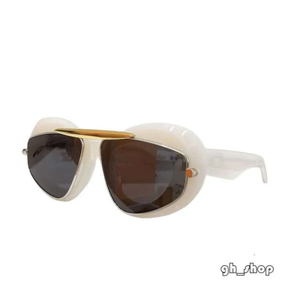 Loewee Brille Sonnenbrille für Damen Lw40120i Sonnenbrille Acetat Schmetterling großer Rahmen Linse Marke BrandSchutzmaske Gelb Fahrspiegel Brille 7926