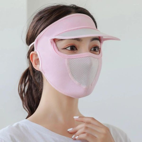 Tampas de ciclismo UV Máscara facial Cachecol de proteção solar respirável completo para esportes ao ar livre para homens e mulheres