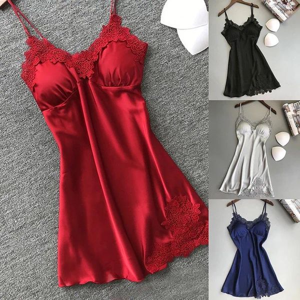 Kadınların Sweetwear Seksi iç çamaşırı pijamaları Kadın İpek Askı Gecesibahar İlkbahar ve Yaz Buz İnce Halter Ev Hizmeti Saten Gece Elbise