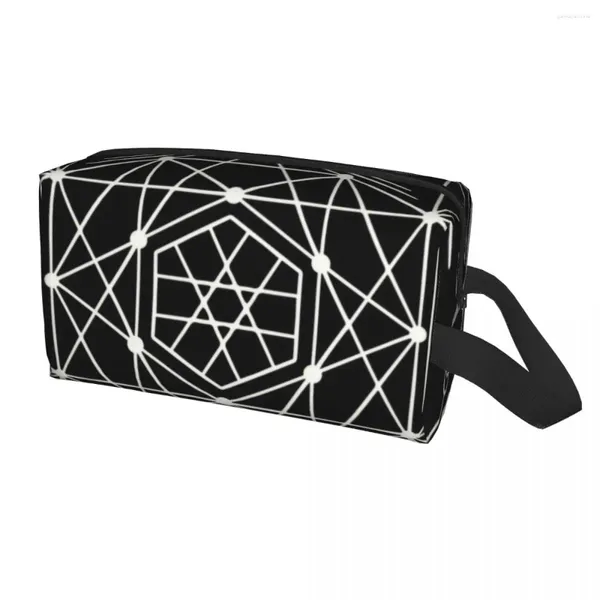 Kosmetiktaschen Benutzerdefinierte schöne spirituelle magische Mandala-Muster Kulturbeutel für Heilige Geometrie Make-up Damen Beauty Dopp Kit Box