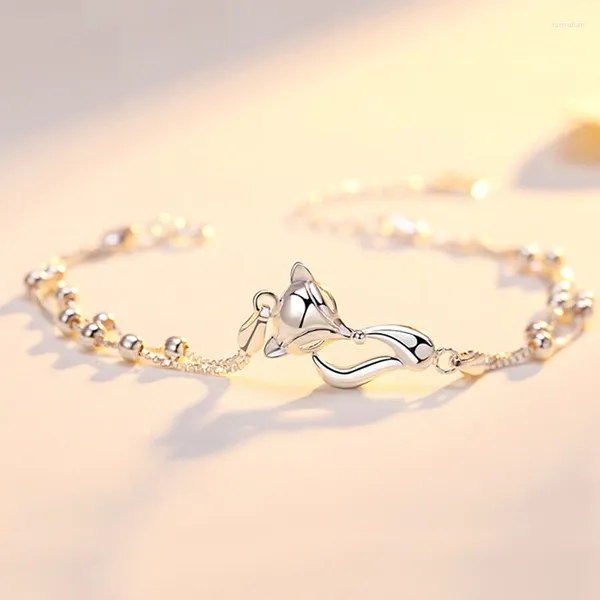 Bangle bonito elegante pulseira cor prata para menina mulher moda acessórios jóias presente