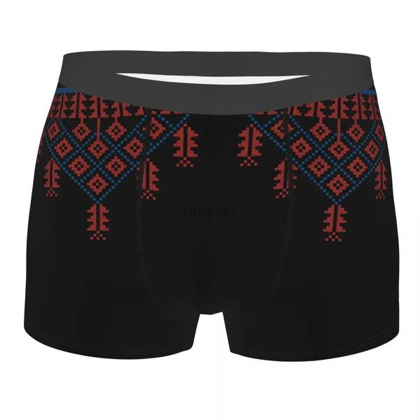 Unterhosen Männer Palästina Traditionelle Tatreez Unterwäsche Palästina Arabisch Neuheit Boxershorts Höschen Homme Weiche Unterhose S-XXL 24319