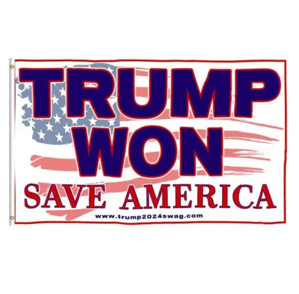 3x5 FT Trump Won Flag 2024 Bandiere elettorali Donald The Mogul Save America 150x90cm Banner DHL spedizione VELOCE
