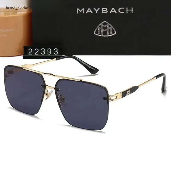 Maybachs Designer-Sonnenbrille, Sonnenschutzbrille, Leopardenkopf, Verbundmetall, randlos, optischer Rahmen, klassisch, rechteckig, quadratisch, goldfarben, Luxus-Maybachs-Sonnenbrille 78