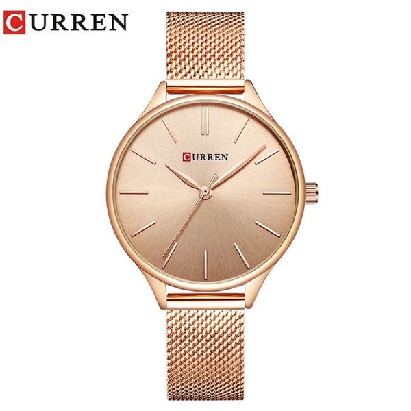 CURREN orologio Moda Stile semplice Nuovo braccialetto da donna Orologi Abito da donna Orologio da polso al quarzo Orologio femminile Regali relogios femini267D