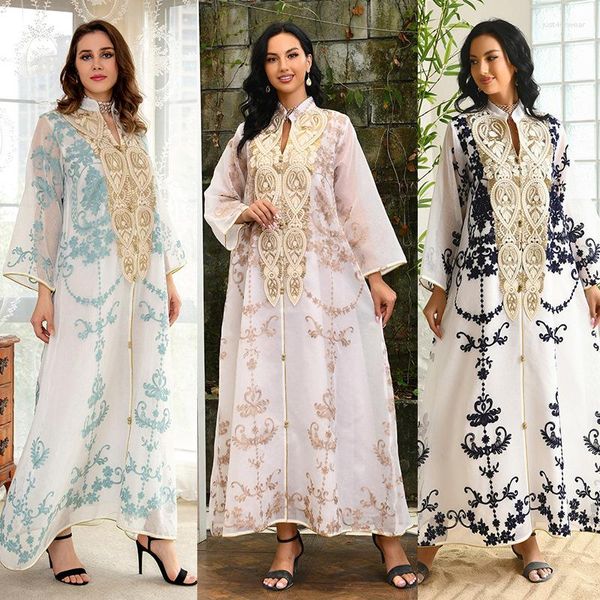 Abiti casual Ramadan Abaya per le donne Dubai Moda musulmana Jalabiya Abito Caftano Marocain Abito da sera Caftano Abbigliamento islamico