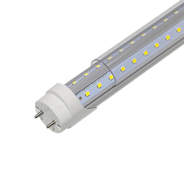 10 pçs/lote 4ft 120cm 28w AC85-265V lâmpada fluorescente led t8 v-forma tubo led para casa loja fábrica interior armário de cozinha luz