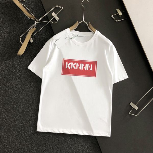 K marca de moda designer t-shirts de luxo para homens algodão letras vermelhas t camisas pintura feminina topo