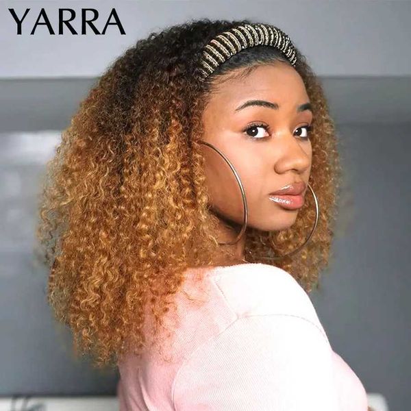 Parrucche sintetiche Parrucca per capelli ricci afro crespi Parrucca per capelli umani Ombre 1b/30 Parrucche per capelli brasiliani Remy per donne nere 180% fatta a macchina Yarra 240329