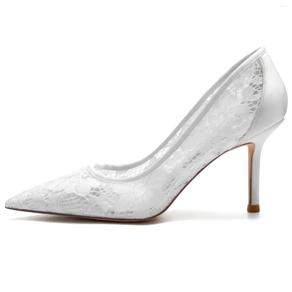 Sandalet Düğün Ayakkabıları Yaz Dantel Mesh Air Beyaz 10cm Yüksek Heal Nane Gelin Nedime Parti Tarihi Elbise Lady Garikfik Pompalar
