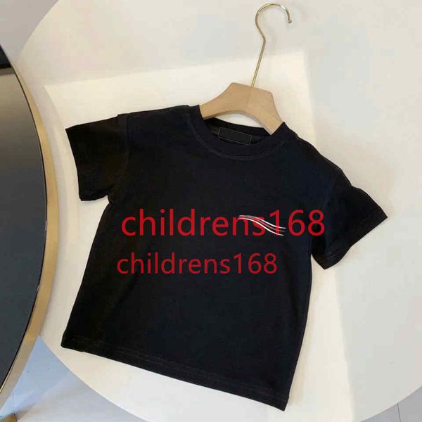 Sommer-Kurzarm-T-Shirt-Designer für Jungen-Mädchen-Kleidung aus reiner Baumwolle, Sommer-Buchstaben, halbärmelige Kinderoberteile, modische Kleidung, 90–160 cm