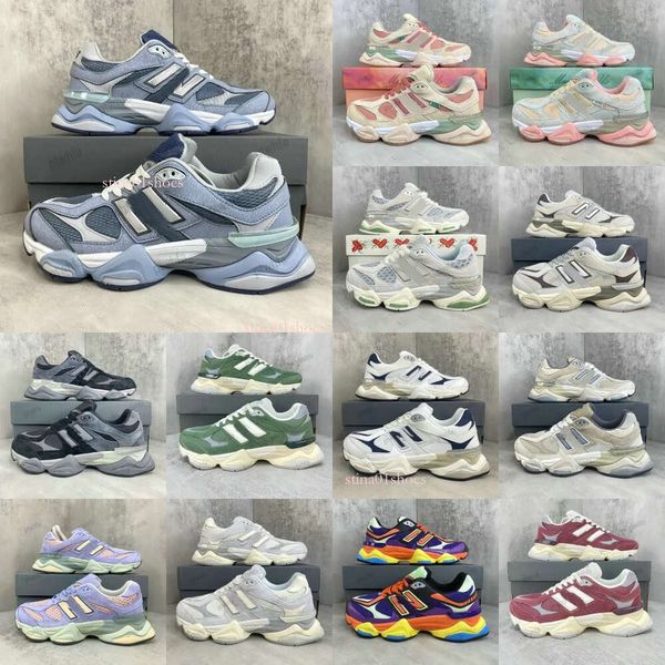 Yeni 9060 Joe Freshgoods Tasarımcı OG Erkekler Kadın Ayakkabıları Penny Cookie Pembe Bebek Duş Mavi Arktik Gri Tuğlalar Ahşap Paket 9060S Trainer 38