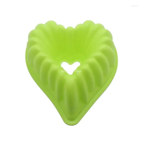 Moldes de cozimento Forma de bolo de silicone antiaderente molde em forma de coração