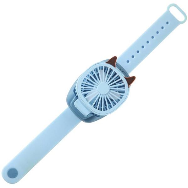 Orologio creativo piccolo ventilatore Mini simpatico ventilatore elettrico da polso portatile piccolo studente ricaricabile creativo braccialetto ventilatore con luce notturna