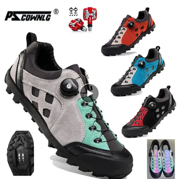 Calçados planos mtb sapatos de ciclismo homens calçados de montanha bicicleta indoor ciclismo tênis spd mulheres ciclismo downhill enduro sapatos