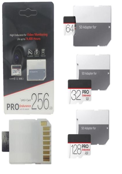 2020 32GB 64GB 128GB 256GB Cartão de memória Micro SD TF Classe 10 NOVO Cartão EVO UHSI com adaptador Pacote de varejo 30pcs5784343