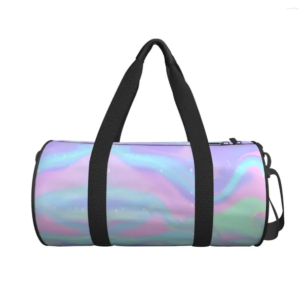 Borsoni Borsa da viaggio al neon astratta Fun Tie Dye Colorato Allenamento Palestra Uomo Grafica di grande capacità Sport Fitness BorseBorse da fine settimana