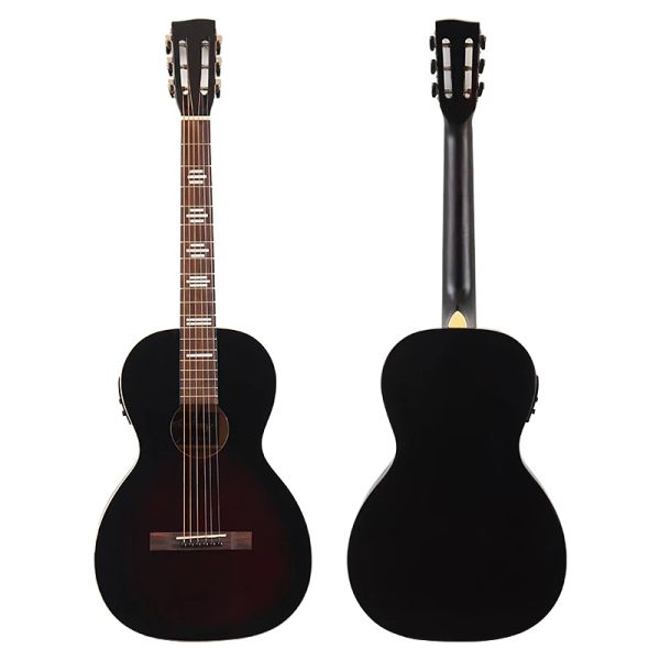 Gitar Stok 38 inç Akustik Gitar Basswood Top High Gloss 6 String Folk Gitar Küçük Kusurlar