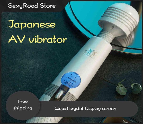 NXY Vibratörler Japonya Sihirli Değnek Vibratör LCD Ekran Bükülebilir Kafa Gspot Klitoris Stimülatör Silikon Vibratör W1736948 için Yetişkin Seks Oyuncakları