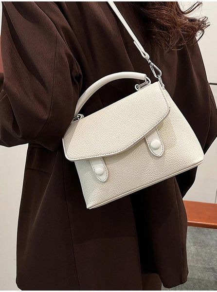 Totes Mode Strukturierte frauen Handlebags 2024 Frühling Koreanischen Stil PU Leder Schulter Tasche Chic Vintage Damen Umhängetaschen